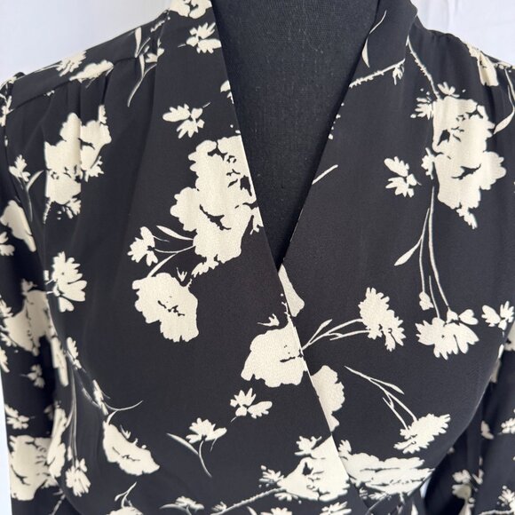 Aakaa Floral Print Long Sleeve Extra Long Wrap Maxi Dress Small - 0302 - Picture 3 of 6